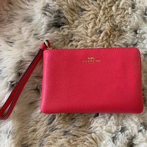 Never before used hot pink, Coach wristlet!